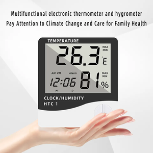 Termometro elettronico digitale LCD igrometro sveglia temperatura misuratore umidità temperatura esterna <span class=keywords><strong>Tester</strong></span> temperatura esterna - Product Image 3