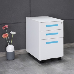 Custom Modern Steel 3-<b>Drawer</b> Mobile Pedestal File Cabinet Office Storage Cabinets for <b>Workshop</b> Warehouse Kitchen Hotel - Product Image 5