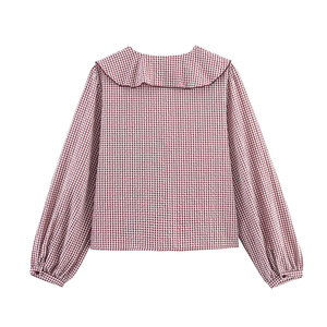 <span class=keywords><strong>Camisa</strong></span> de Mujer ZATRHMBM Otoño 2025, Nueva Moda, <span class=keywords><strong>Camisa</strong></span> Decorativa <span class=keywords><strong>a</strong></span> <span class=keywords><strong>Cuadros</strong></span> Pequeños, <span class=keywords><strong>Camisa</strong></span> Informal de Manga Larga Versátil para Mujer - Product Image 2