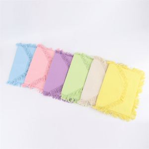 กระเป๋าคลัทช์ผ้าแคนวาสแบบพกพา สั่งทำได้ พร้อมพู่ห้อย ลายตัวอักษร ปิดด้วยกระดุม แฟชั่นสำหรับผู้หญิง ใช้ได้ทุกวัน - Product Image 4