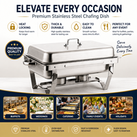 Chafing Dish Buffet-Set Edelstahl Rechteckig Kommerzieller Catering-Speisenwärmer Hotel Restaurant Chafing Dishes