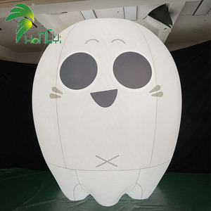 ฮาโลวีนสวนสนุกตกแต่งสีขาวน่ากลัวพองผี LED <span class=keywords><strong>Ghostbusters</strong></span> พองสําหรับกิจกรรมกลางแจ้ง - Product Image 1