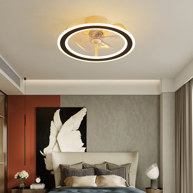 Modern Luxury LED Ceiling Lamp Acrylic Lampshade Dimmable Remote Control 5 Blades DC Motor for Home Decor Living Room Bedroom
