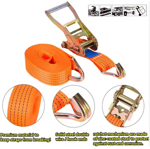 Correas de trinquete resistentes Correa de trinquete Auto Hauler Rueda de coche Amarre de neumáticos con ganchos giratorios en J - Product Image 3