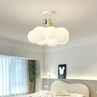 Plafonnier LED pour enfants, lumière Puray à spectre complet, Protection des yeux, Design nuages de dessin animé, pour garçons et filles, décoration de chambre à coucher