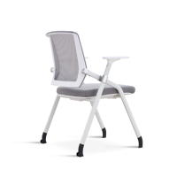 Chaise de bureau pliable moderne avec tablette d'écriture intégrée, dossier solide et structure métallique, idéale pour l'école, la salle de classe et l'atelier