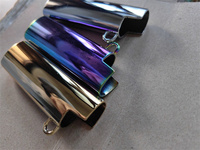 Étui de briquet J6 en métal avec logo laser personnalisé, surface miroir, couleur or unie, avec boucle