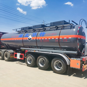 Semirremolque de acero de gran capacidad directo de fábrica para artículos corrosivos 29,2 productos corrosivos delanteros de correa cuadrada - Product Image 2