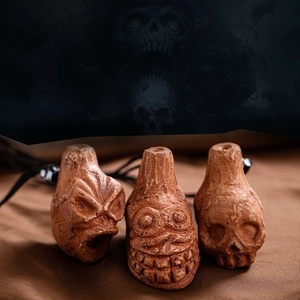 Mini Silbato Cerámico de Cerámica Azteca con Sonido de Monstruo, Silbato de Grito de Muerte, Silbato Fantasma para Niños - Product Image 4