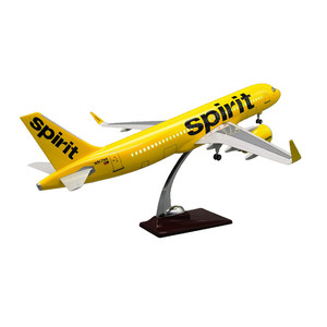 Modèle d'avion décoratif en résine A320 Spirit Air à l'échelle 1:80 (47 cm) avec roues – Prix de gros – Nouveauté – Coffret cadeau - Product Image 3