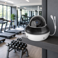 Caméra Dôme PTZ de Sécurité Sans Fil WiFi avec Projecteur Infrarouge, Vision Nocturne, Détection de Mouvement, Étanche IP66 pour Maison et Bureau