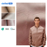 Tissu en cuir synthétique classique sans PFAS, extensible, doux, en PU, simili cuir, matériau flexible pour la production de vestes de mode