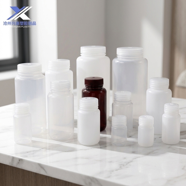 Laboratory Round sealed Container Liquid Sample Packaging Reagent Plastic Bottle