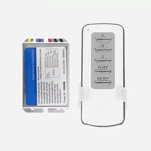 High quality RF433 learning code digital remote control light switch 3 channel CE certified