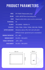 ปลั๊กแปลงไฟแบบเปลี่ยนได้ พอร์ต USB-<span class=keywords><strong>C</strong></span> 45 วัตต์ รองรับ PD PPS <span class=keywords><strong>ชาร์จ</strong></span>เร็วพิเศษ สำหรับโทรศัพท์มือถือ Apple <span class=keywords><strong>iPhone</strong></span> Infinix Samsung ของแท้ - Product Image 3
