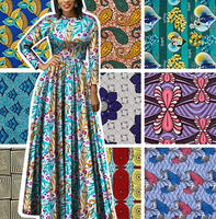 Tissu Africain Ankara Imprimé Cire Tissé Polyester Couleurs Mixtes Patchwork Fait Main DIY
