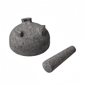 <span class=keywords><strong>Mortero</strong></span> y pilón <span class=keywords><strong>de</strong></span> granito <span class=keywords><strong>de</strong></span> piedra sólida sin pulir para especias, hierbas, pestos y guacamole - Product Image 5