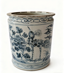 <span class=keywords><strong>Vaso</strong></span> di fiori in porcellana cinese blu e bianca antico con mandarino anatra e loto vecchio stile in ceramica portapenne da tavolo - Product Image 5