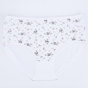 ملابس داخلية قطنية مريحة للسيدات ذوات الوزن الزائد، متعددة الألوان، عالية المرونة، مع طباعة على الخصر، سراويل داخلية للأمهات - Product Image 4