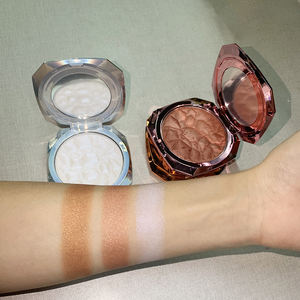 Poudre libre minérale pour le visage et le corps, surligneur, bronzant, imperméable, poudre pressée, peau foncée, faible MOQ, 3 couleurs, garantie de 3 ans - Product Image 4