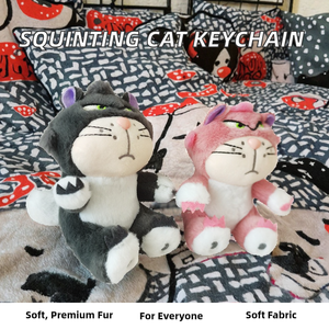 Portachiavi Gatto <span class=keywords><strong>Lucifero</strong></span> Creativo, Ciondolo Borsa Gattino con <span class=keywords><strong>Occhi</strong></span> Inclinati, Piccola Bambola in Cotone PP, Portachiavi Peluche Gatto - Product Image 2