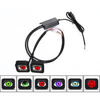 Lampes LED dynamiques personnalisables pour yeux de moto, modèle Devil Eye, en PVC+LED, installation facile, étanches, clignotantes