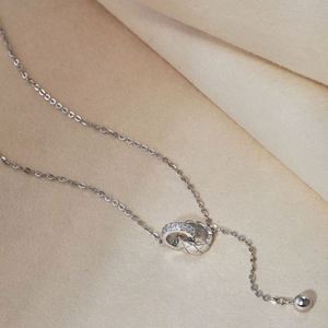 Dylam Women Fine Fashion Daily Wear Jewelry <b>Necklace</b> 925 Sterling Silver 5A Zirconia <b>Interlocking</b> Pendant <b>Necklace</b> - Product Image 6