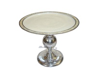 Support à gâteau martelé haut de gamme en acier inoxydable, finition brillante, pour service et décoration de mariage