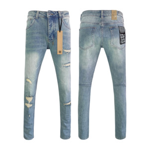 <b>Top</b> Quality Luxury Hip Hop Ksubiy Jeans Mens Pants Trousers Stacked Denim <b>Y2K</b> Distressed Designer Brand Ksubis Jeans for Men - Product Image 2