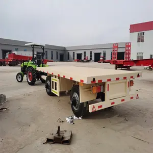 Pritschen anhänger werden mit einem Auto verkauft, um einen Wagen abzu schleppen und eine Leiter zu erklimmen