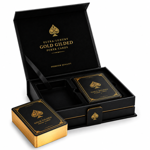 Jeu de cartes de luxe plaqué or personnalisé, coffret cadeau premium pour mariage, jeu de cartes en plastique imperméable, cartes de <span class=keywords><strong>poker</strong></span> anime japonais - Product Image 1