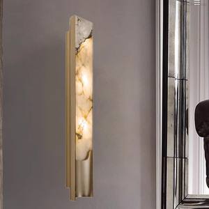 Applique Murale Moderne en Marbre Naturel de Luxe, LED Dimmable, Abat-jour Marron, IRC Élevé 80, Large Plage de Température de Couleur pour Salon et Maison - Product Image 3