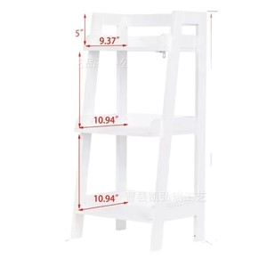 Wooden trapezoidal storage <b>shelf</b> for <b>bedroom</b>, living room, bathroom, multi-layer storage rack for sundries, study, wall-mounted - Product Image 5