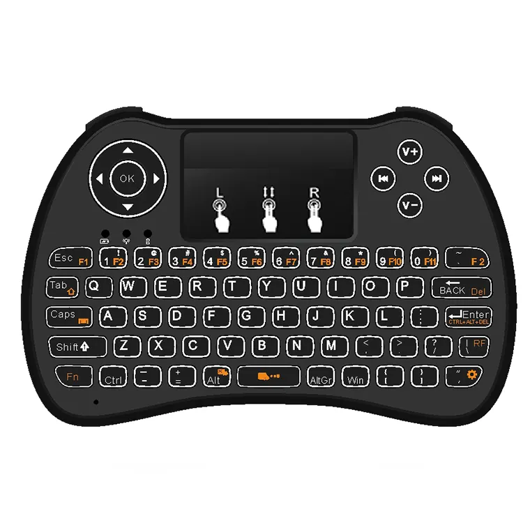 Soyeer H9 plus backlit 2.4g wireless mini keyboard air mouse voor android box, Volledige Toetsenbord en TV Remote