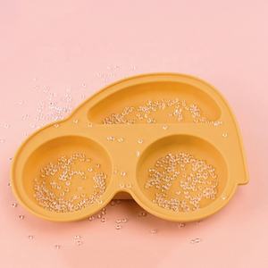 Assiette à ventouse en silicone de qualité alimentaire pour bébé, en forme de voiture, avec compartiments, pour l'alimentation des enfants - Product Image 2