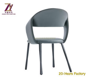 2025 moderne luxe Style meubles de maison chaise de salle à manger en cuir rembourré cuisine en cuir PU chaise de salle à manger - Product Image 6