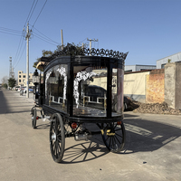 Cercueil électrique sans chevaux personnalisable de luxe, véhicule de transport de cercueil rétro pour cortège funéraire