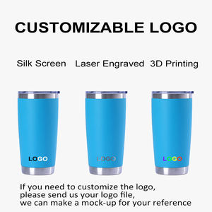 Magnetic Lid Slider 20oz Powder Coated Stainless Steel Double Wall Insulated Vacuum Portable Coffee Mug Car Tumblers 6-12 - Product Image 2