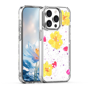 Fundas para Celular Xiaomi <span class=keywords><strong>Redmi</strong></span> 14C 4G con Diseño de Flores Reales en Resina Epoxi, Carcasas Bonitas para Móvil - Product Image 4