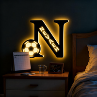 Lampe de nuit LED personnalisée avec nom, lettre de football, pour Noël, mariage, fête, festival, décoration de la maison, lampe de nuit