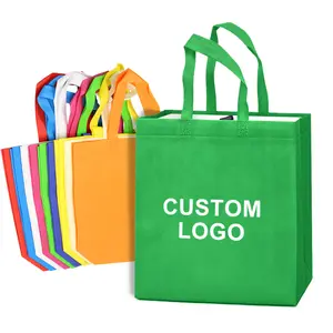 Printed Eco Grocery Printable Gift Reusable Recycled Non-Woven Laminate Promotional Custom Non Woven Shopping Tote Bag With Logo