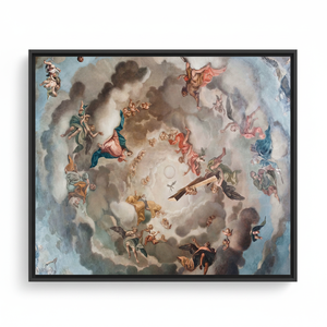 Baroque Angels Canvas Print: Classic Ceiling Fresco Wall Art,<b>BLACK</b> <b>FRAMED</b> CANVAS - Product Image 2