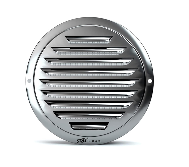 Modern Stainless Steel Exhaust Grille Louvered Air Vent Screen Mesh External Wall Dryer Duct Cover Flap Warehouse