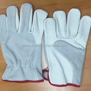 Guantes de seguridad de piel de cabra duraderos Guantes DE TRABAJO anticorte para conducir Construcción Industrias mineras industriales - Product Image 1