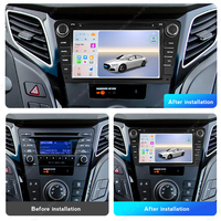 Autoradio MEKEDE avec écran CarPlay intégré, plusieurs systèmes d'interface utilisateur, navigation GPS pour Hyundai I40 7 pouces 2011-2016