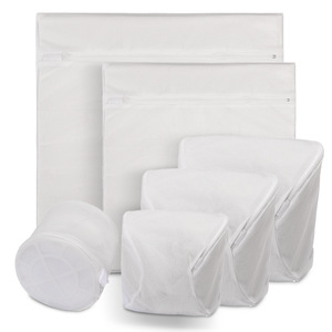 Wash Bags <b>Set</b> Polyester Mesh With Zipper Rectangle For Clothing Bathroom Use - Product Image 5