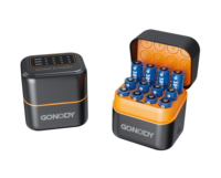Chargeur de piles rechargeables AA et AAA à 12 emplacements avec écran LCD, support de charge universel, sortie 5V/3A