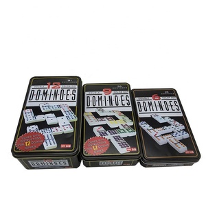 Juego de dominó doble personalizado de fábrica, juego de tren mejicano, punto de <span class=keywords><strong>color</strong></span> con caja de lata para productos de entretenimiento, 12 unidades - Product Image 6