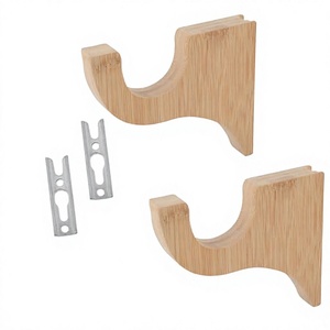 Enrouleur de cordon de sécurité moderne en bois pour stores verticaux, lot de 2, blanc, avec poignée, accessoire de tirage facile - Product Image 2