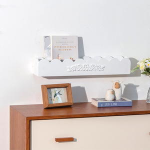 Mộc Mạc nhỏ Gỗ tường kệ nổi Kệ Trắng sò treo tường hiển thị hình ảnh gờ - Product Image 4